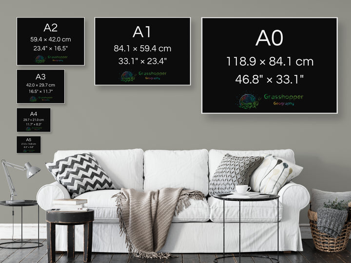 Australien – Bevölkerungsdichte-Heatmap – Kunstdruck