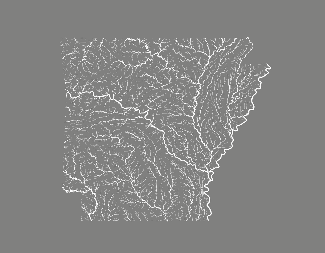 Carte personnalisée de la rivière Arkansas