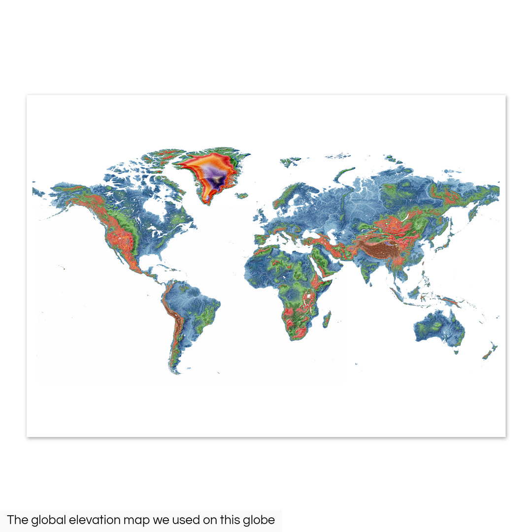 Globe d'élévation en blanc