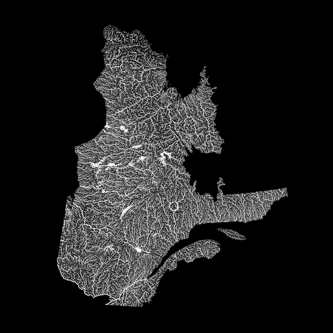 BENUTZERDEFINIERTE Flusskarte von Quebec